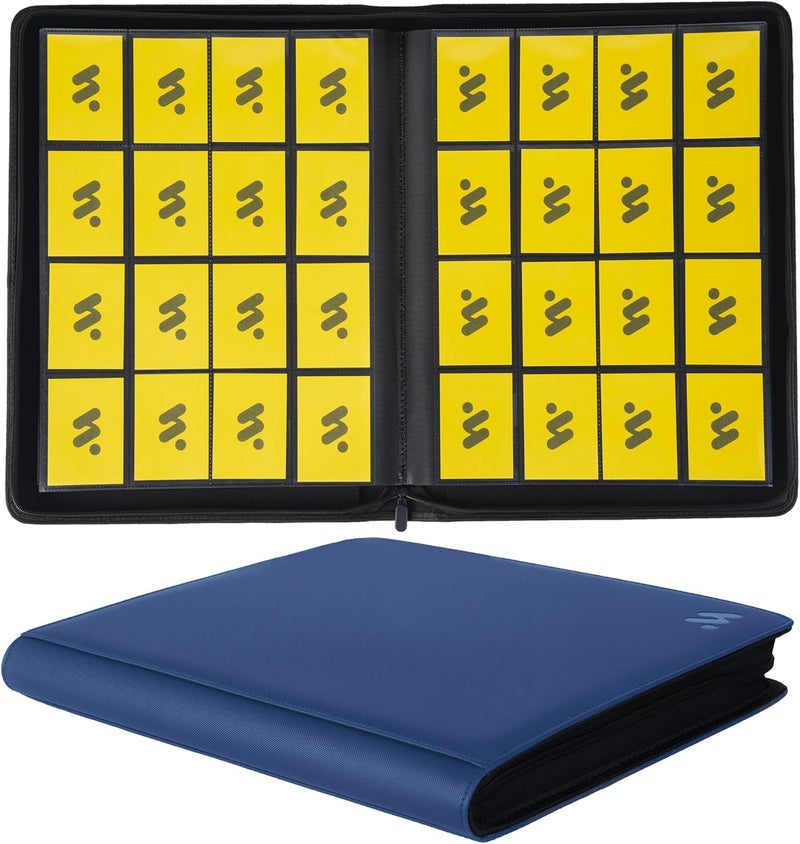 MORABTO Premium 1000+ Pockets Card Binder,16 Pockets Trading Card Binder Ringless Side Loading Trading Card Album Folder for TCG -Blue - Image 1